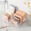Acrylic Eyeshadow Palette Organizer Drawer Storage Box with Dividers for Blush Powder Vanity Desk Dustproof Makeup Case