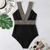 Bikini European American New 2023 Gold Sexy Bikini Women's Printed Steel Bracket Triangle Swimwear Push Up One Piece Swimwear