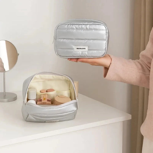 Neceser de viaje de gran capacidad a la moda, bolsa de maquillaje portátil multifuncional, organizador de almacenamiento de cosméticos