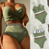 Bikini European American New 2023 Gold Sexy Bikini Women's Printed Steel Bracket Triangle Swimwear Push Up One Piece Swimwear