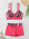 2025 High Waist Bikinis Women Sports Swimwear Print Bathing Suit Female Padded Beach Wear Bathers Swimming Swimsuit Summer