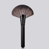 Luxury Wooden Handle Fan Makeup Brush Finishing Powder Brush Multi-use Brush for Face and Body Professional Makeup Brush for Sal