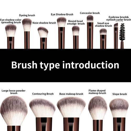 Juego de 13 brochas de maquillaje para base, corrector, polvos, sombra de ojos, colorete, brocha Kabuki, herramienta de belleza cosmética para el rostro