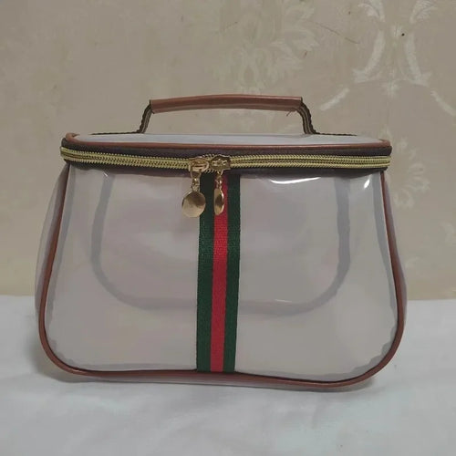 Neceser portátil Sensación de lujo Bolsa de cosméticos de mano Bolsa de maquillaje de PVC impermeable de gran capacidad transparente