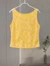 O-neck Vest Mini Skirt Suits Women Sexy sparkly Sequined Sleeveless Tank Tops With Bodycon Short Skirts Fashion Ladies Beachwear