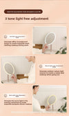 Wholesale 2026 New LED Makeup Mirror Round Desktop Mirror with Light Metal Small Gift