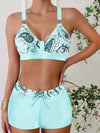 2025 High Waist Bikinis Women Sports Swimwear Print Bathing Suit Female Padded Beach Wear Bathers Swimming Swimsuit Summer