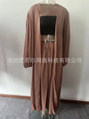 Lazy Style Women Set Solid Chiffon Shirt Wipe Chest Wide Leg Pants 3ps Elegant Women Pants Set Plus Size Woman Clothes Outfits