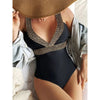 Bikini European American New 2023 Gold Sexy Bikini Women's Printed Steel Bracket Triangle Swimwear Push Up One Piece Swimwear