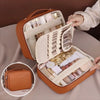 Luxury Double Layer Cosmetic Bag Large Capacity Transparent Pouch Make Up Storage Organizer Zipper Handbag Portable Toiletry Bag