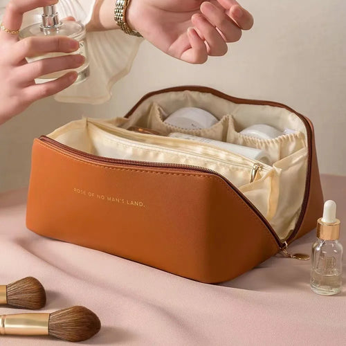 Bolsa de almacenamiento de cosméticos de gran capacidad, portátil, estilo ins, de alta gama, famosa en internet, nueva, para viajes, cosméticos y artículos de tocador