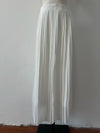 Summer New High-end Chiffon Shirt V-neck Slimming Blouses Pleated Skirts A-line Midi Skirt Set White Two Piece Set Women Outfits