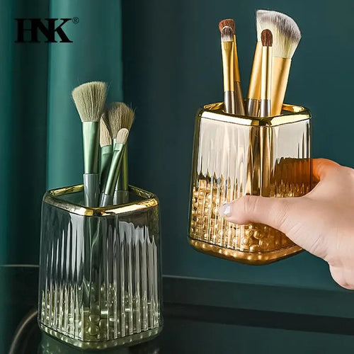 Organizadores de Maquillaje de Lujo Caja de Almacenamiento de Brochas de Maquillaje de Escritorio Estuche para Lápices de Oficina Organizador de Brochas de Maquillaje Soporte para Lápiz Labial y Misceláneas