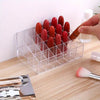 24 Grids Clear Acrylic Lipstick Organizer, Desktop Cosmetic Storage Rack, Makeup Display Stand For Home, Office, Dorm, Bathroom