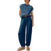 Spring Solid Color Pants Sets Women Fashion Sporty Style Short Sleeves Tops High Waist Trousers Two Piece Set Female Streetwear