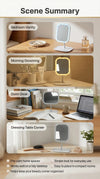 LED makeup mirror with light, beauty lighting, dressing mirror, foldable desktop mirror for student dormitories