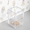 Desktop Cosmetic Storage Container - Acrylic Makeup Brush Organizer With Elegant Display Design 1 Pcs