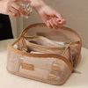 Luxury Makeup Organizer Bag, Female Cosmetic Travel Case with Zipper, Large Capacity Toiletry Storage Pouch for Women Makeup Bag