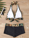 2025 High Waist Bikinis Women Sports Swimwear Print Bathing Suit Female Padded Beach Wear Bathers Swimming Swimsuit Summer