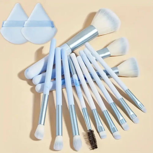 Set de 14 brochas de maquillaje de lujo - Ultrasuaves, portátiles y versátiles para una base y un rubor impecables
