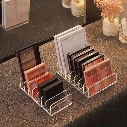 Organizador de Paletas de Sombra Acrílicas, Cajonera de Almacenamiento con Divisores para Colorete, Polvo, Tocador, Estuche de Maquillaje a Prueba de Polvo