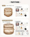 Large Travel Cosmetic Bag for Women Leather Makeup Organizer Female Toiletry Kit Bags Make Up Case Storage Pouch Luxury Lady Box