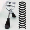 Portable Eyelash Curler with 15 Silicone Pads and Stainless Steel Eyelash Curler, Used for Eyelash Extensions and Curling Tools