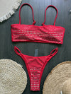 2026 New Sexy Diamond Bikini Women Swimsuit Bandeau Biquini Push Up Swimwear Female Shiny Bathing Suits Bodysuit Beachwear