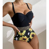 Bikini European American New 2023 Gold Sexy Bikini Women's Printed Steel Bracket Triangle Swimwear Push Up One Piece Swimwear
