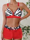 2025 High Waist Bikinis Women Sports Swimwear Print Bathing Suit Female Padded Beach Wear Bathers Swimming Swimsuit Summer
