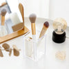 Desktop Cosmetic Storage Container - Acrylic Makeup Brush Organizer With Elegant Display Design 1 Pcs