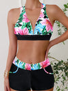 2025 High Waist Bikinis Women Sports Swimwear Print Bathing Suit Female Padded Beach Wear Bathers Swimming Swimsuit Summer