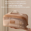 Luxury Makeup Organizer Bag, Female Cosmetic Travel Case with Zipper, Large Capacity Toiletry Storage Pouch for Women Makeup Bag