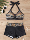 2025 High Waist Bikinis Women Sports Swimwear Print Bathing Suit Female Padded Beach Wear Bathers Swimming Swimsuit Summer