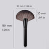 Luxury Wooden Handle Fan Makeup Brush Finishing Powder Brush Multi-use Brush for Face and Body Professional Makeup Brush for Sal
