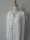 Summer New High-end Chiffon Shirt V-neck Slimming Blouses Pleated Skirts A-line Midi Skirt Set White Two Piece Set Women Outfits