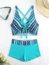 2025 High Waist Bikinis Women Sports Swimwear Print Bathing Suit Female Padded Beach Wear Bathers Swimming Swimsuit Summer