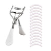 Portable Eyelash Curler with 15 Silicone Pads and Stainless Steel Eyelash Curler, Used for Eyelash Extensions and Curling Tools