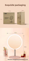 Wholesale 2026 New LED Makeup Mirror Round Desktop Mirror with Light Metal Small Gift