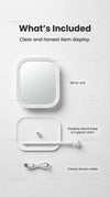 LED makeup mirror with light, beauty lighting, dressing mirror, foldable desktop mirror for student dormitories