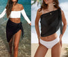 Women's Sarong Coverups Sexy Short Bathing Suit Chiffon Wrap Skirt Beach Swimsuit Cover Ups with Tassels Swimwear