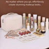Luxury Double Layer Cosmetic Bag Large Capacity Transparent Pouch Make Up Storage Organizer Zipper Handbag Portable Toiletry Bag