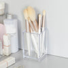 Desktop Cosmetic Storage Container - Acrylic Makeup Brush Organizer With Elegant Display Design 1 Pcs