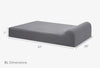 Barker Beds XL Orthopedic Dog Bed - 7" Pillow Top with Headrest - 75-120 Lbs - Memory Foam for Joint Pain & Arthritis - Vet Recommended, Washable Cover - Made in USA - 52"X36"X7" - Charcoal