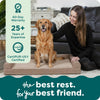 Orthopedic Dog Bed for Large Dogs W/ Removable Bolsters & Washable Cover, for Dogs up to 95 Lbs - Luxe Faux Fur & Performance Linen Sofa - Woodsmoke, Jumbo/Xl