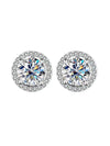 S925 Silver Color Moissanite Studs Earrings, Classic Fashion Ear Jewelry, Perfect Birthday & Mother'S Day Gift, Unisex Wedding Set